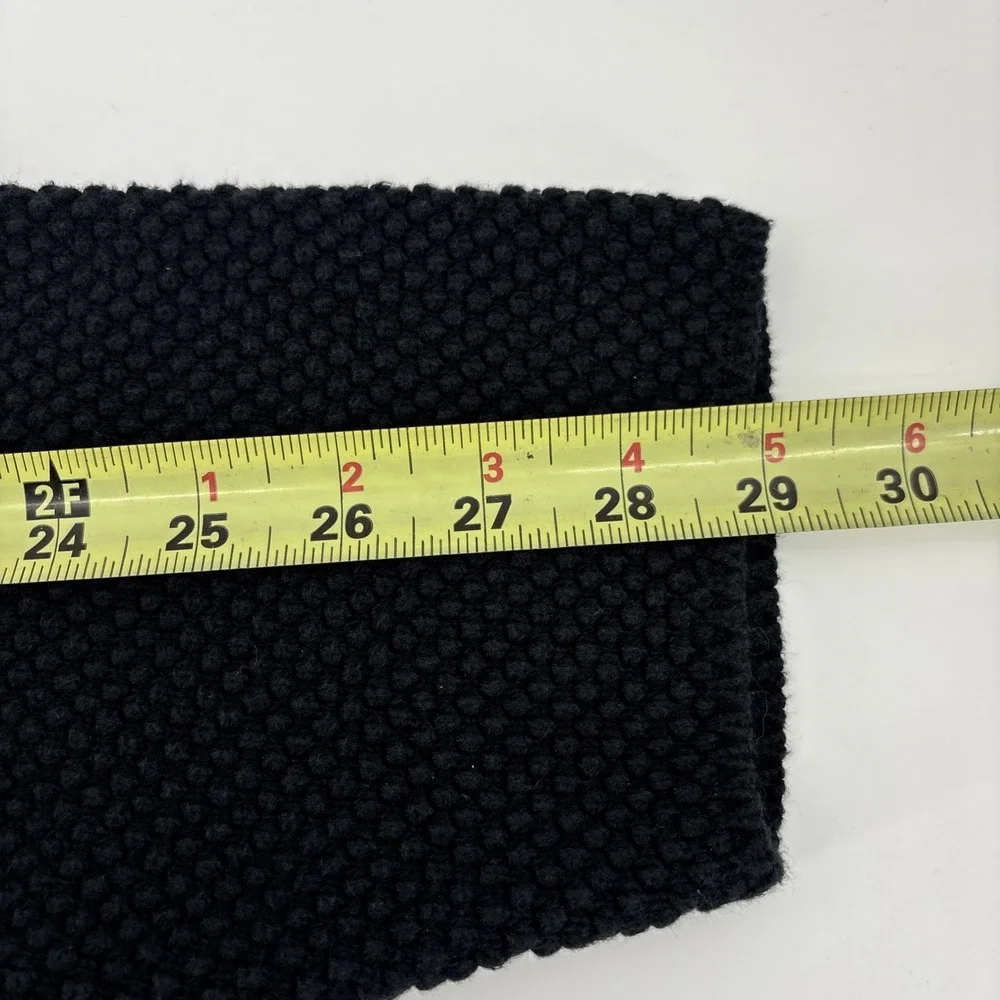 FP Beach Free People Hailee Sweater‎ Women's Medium Black Waffle Knit Oversized